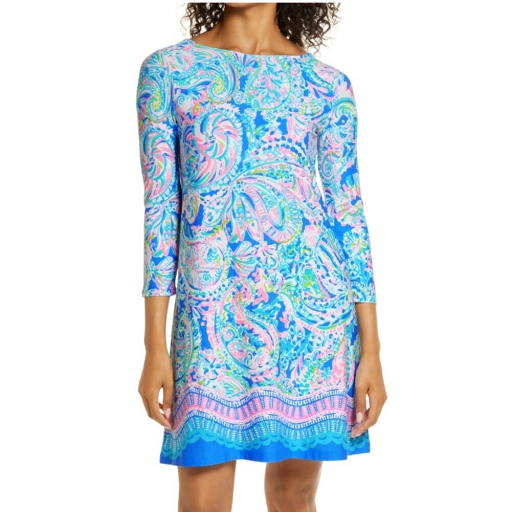 Lilly Pulitzer Ophelia Swing Dress Multi Dream Team Size Small Blue Pink